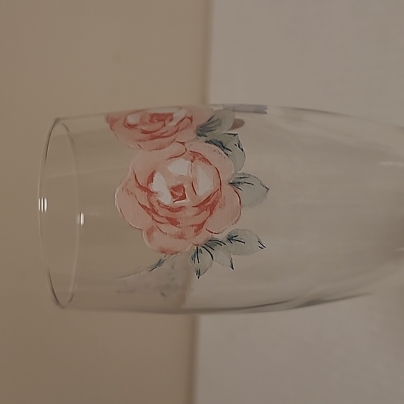 Set of 4 Handpainted Floral Crystal Wine Glasses - Picture 9 of 16